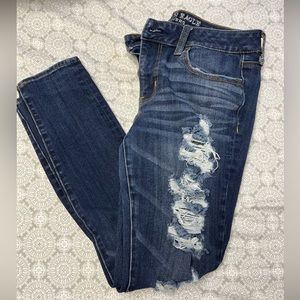 AE Ripped legging skinny jeans, size 8 short